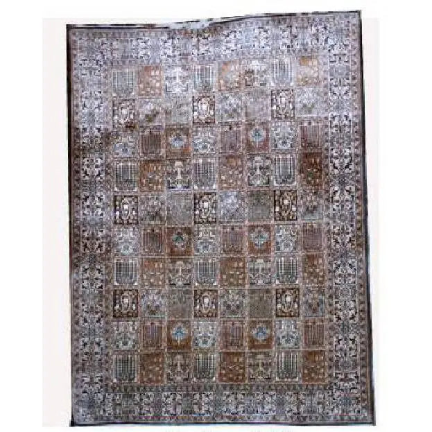 Kashmiri Hand-Knotted Silk Rug 6'11" x 5'0"